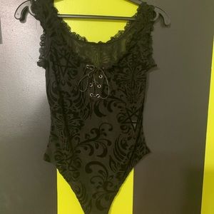 Inspired killstar bodysuit lucifer and pentagram